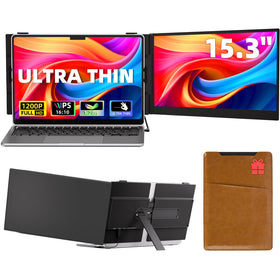 AOKER 15.3-inch screen extender front view shows expanded workspace on the go.