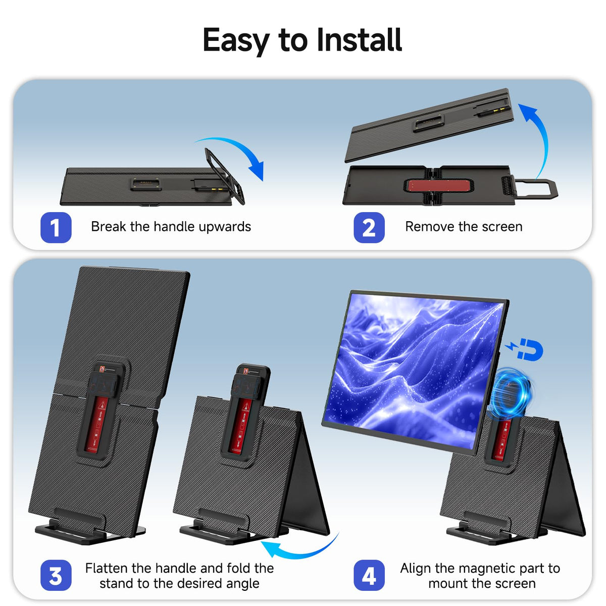 AOKER monitor with USB-C and HDMI ports for easy multi-device setup.