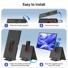AOKER monitor with USB-C and HDMI ports for easy multi-device setup.