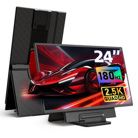 AOKER 24-inch portable monitor with stand enables flexible desktop setups.