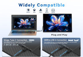 AOKER connected to a laptop demonstrating plug-and-play convenience