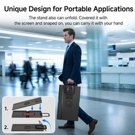 AOKER detachable magnetic stand enables height adjustability and portrait rotation.