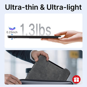 AOKER Laptop Screen Extender Quarter-Inch Thin highlights portable setup on any desk