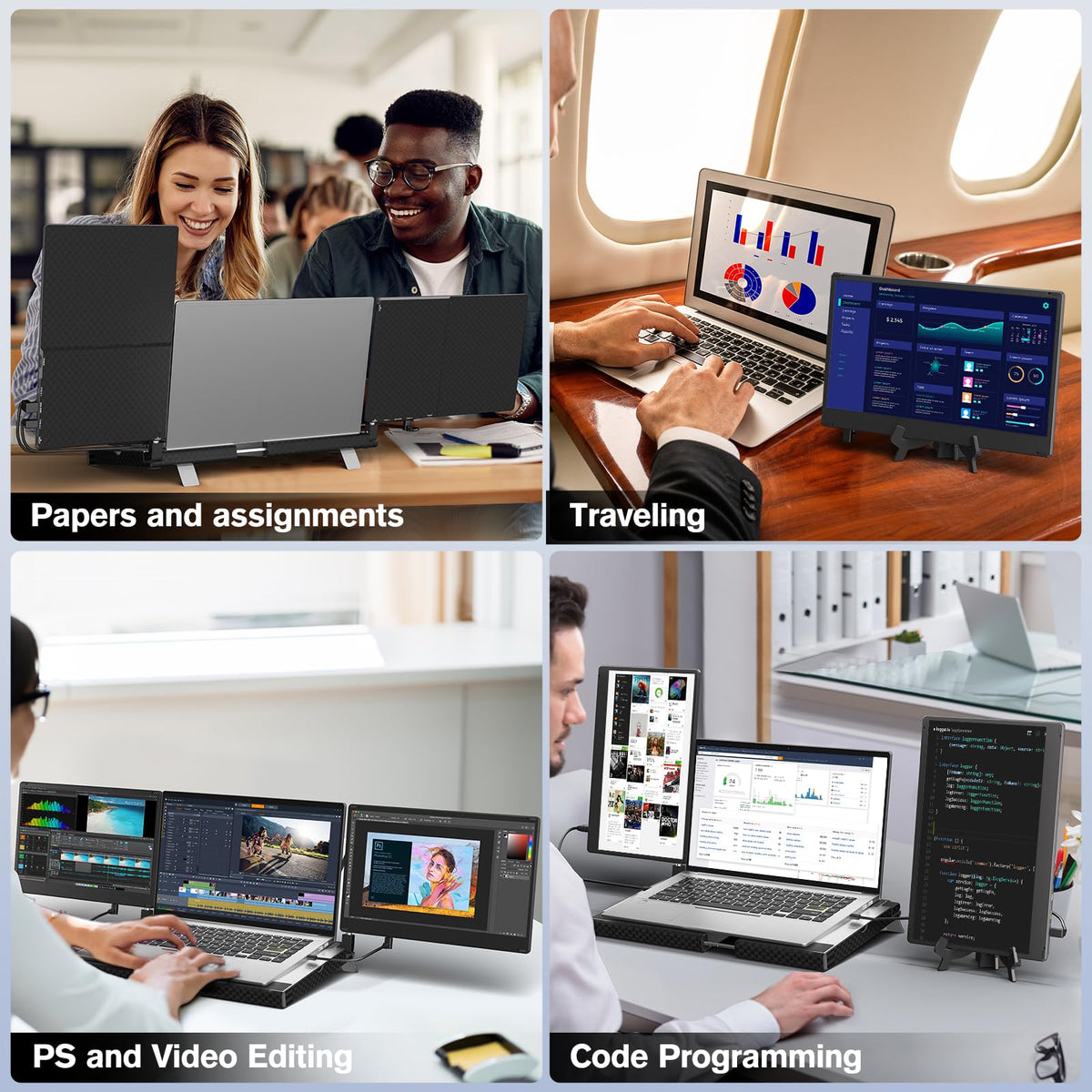 AOKER portable travel-ready design keeps desks neat.