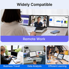 AOKER Triple Laptop Screen Extender travel-friendly for on-the-go work