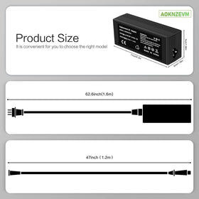 AOKNZEVM 65W Dell adapter connector 4-5x3-0mm fits compatible Dell ports.