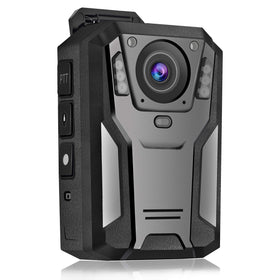 Aolbea P100 2K police body camera front view for on-duty recording with rugged durability.