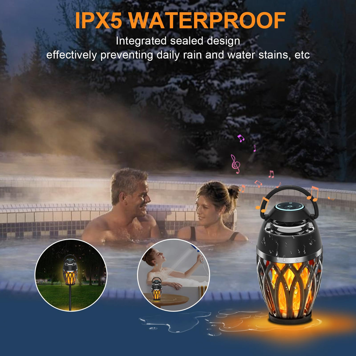 AOLWEEC speaker resisting poolside splashes for outdoor use