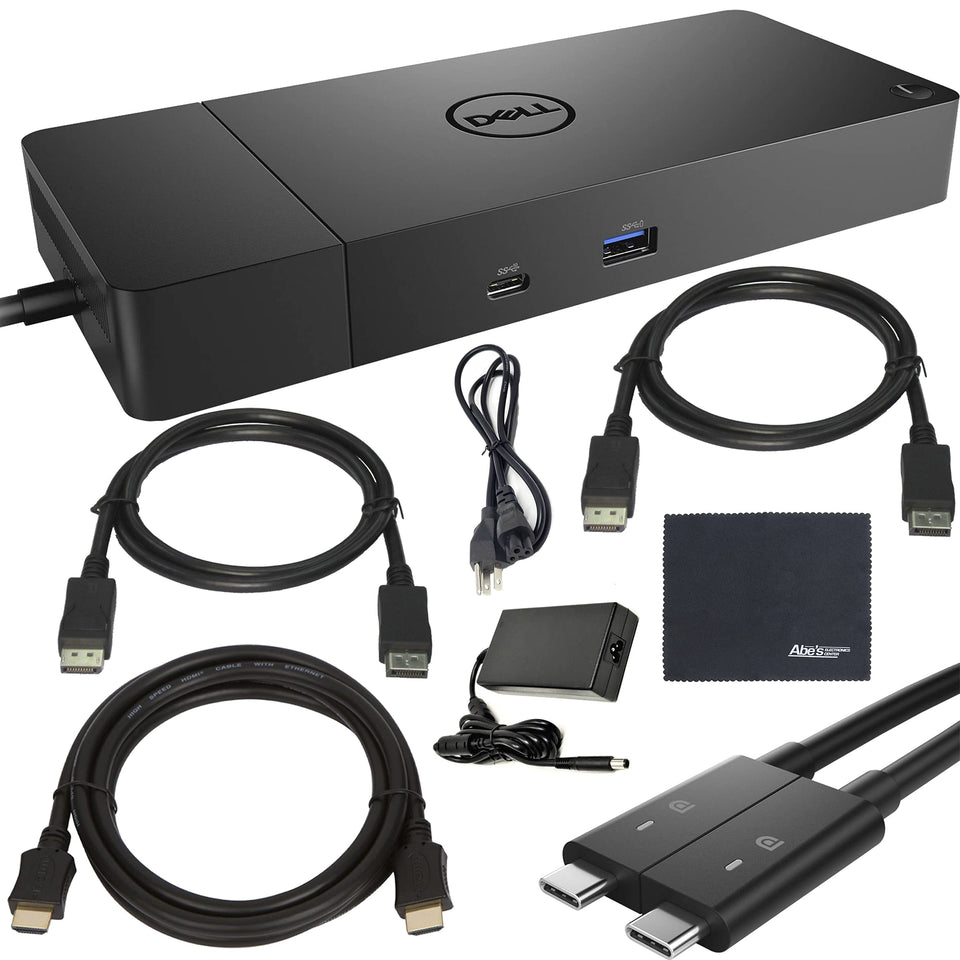 AOM Dell WD19DCS dock front view showing quick-connect ports for productivity