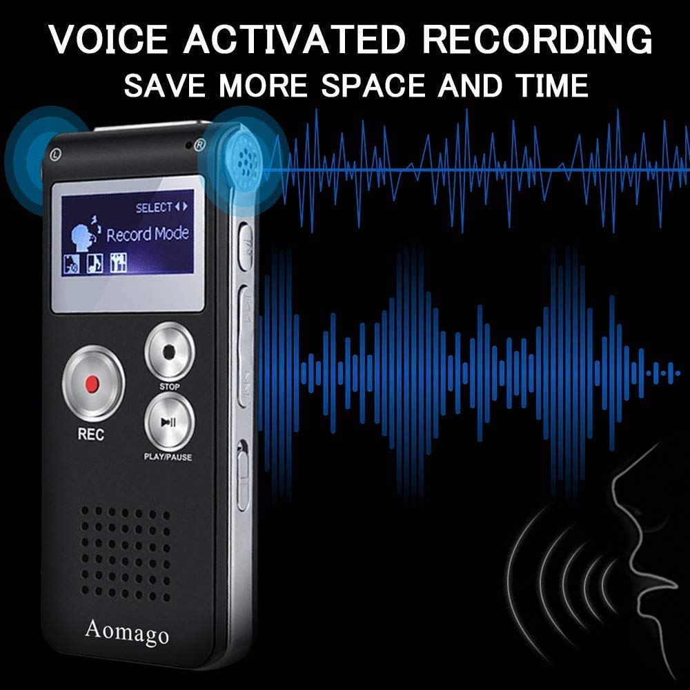 Aomago placed on lecture desk recording speaker to capture classroom audio