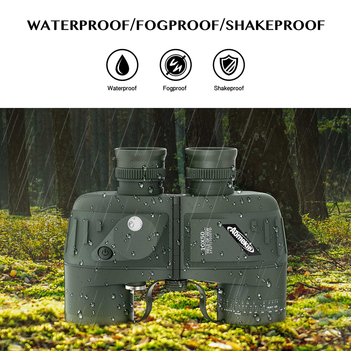 AOMEKIE eyepiece diopter adjustment enables precise viewing without glasses.