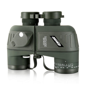 AOMEKIE 10x50 binoculars front view in green for quick distant observations.