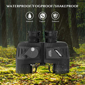 AOMEKIE 10x50 binoculars IPX7 waterproof design withstands wet conditions