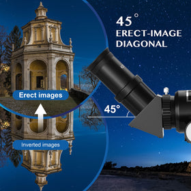 AOMEKIE 5x24 finderscope helps quickly locate celestial targets.
