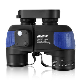 AOMEKIE 7x50 binoculars blue front view for distant details.