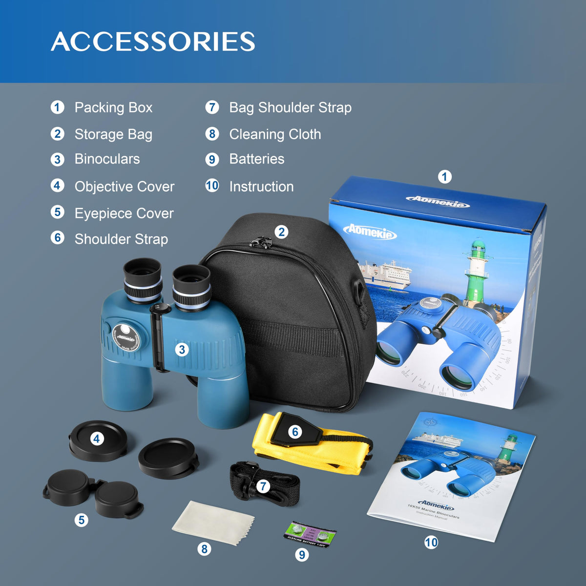 AOMEKIE angled focus mechanism provides smooth, precise adjustment.