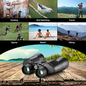 AOMEKIE binoculars included accessories bag supports easy travel and storage.