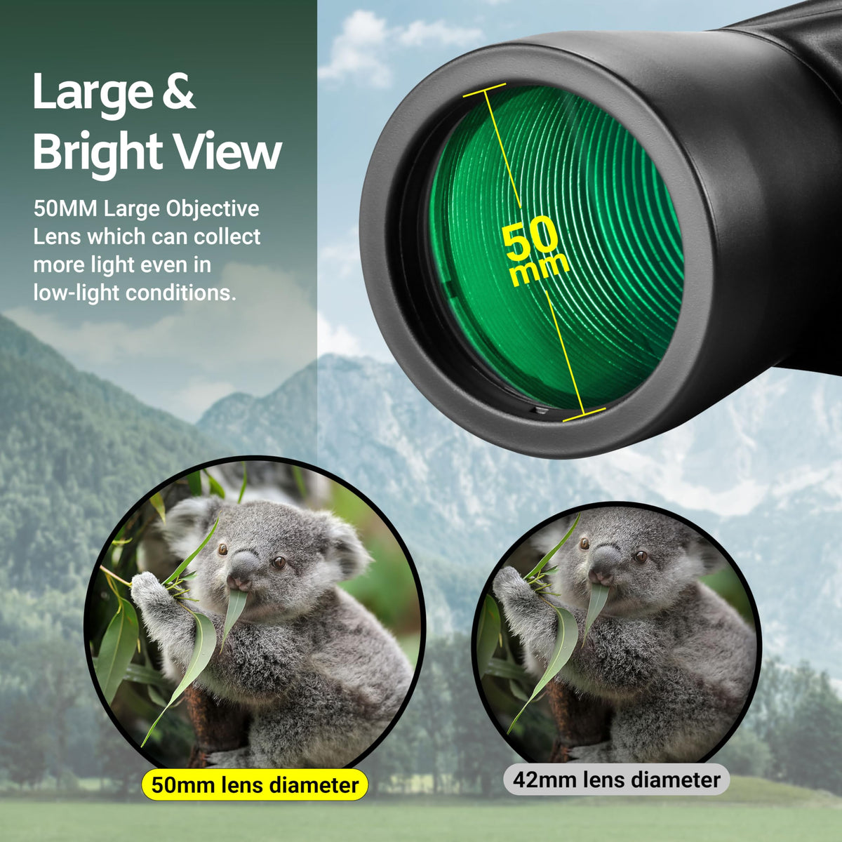AOMEKIE binoculars waterproof seal protects against moisture during outdoor use.