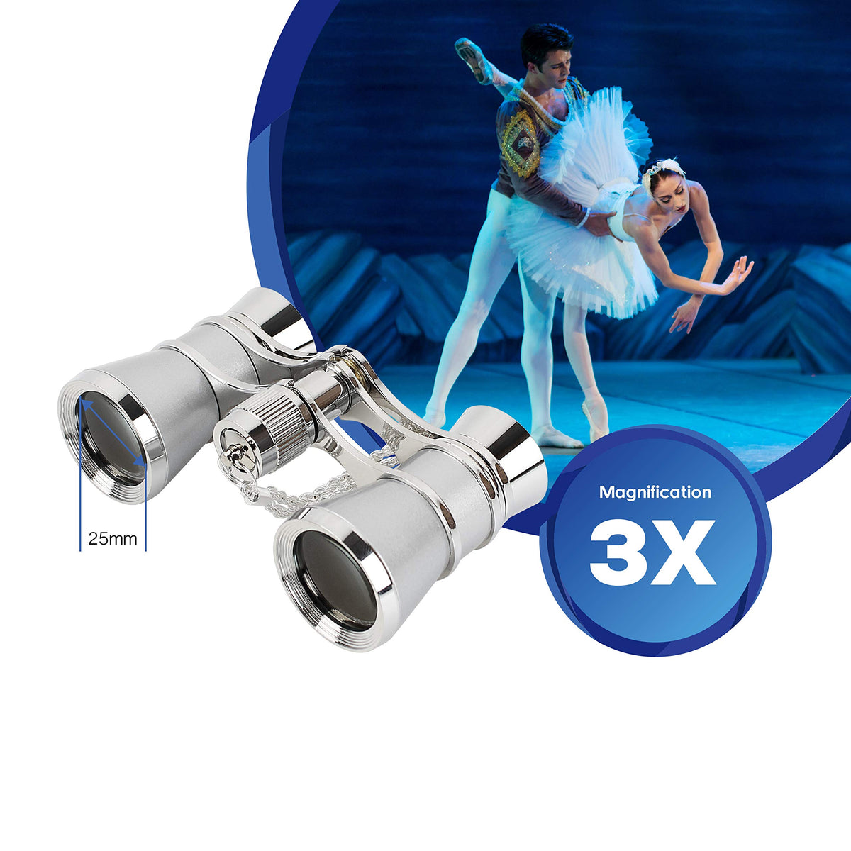 Aomekie compact binoculars for concerts highlighting style and practicality.
