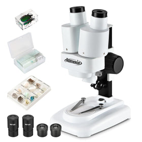 Aomekie microscope 20x-50x magnification for exploring specimens with crystal clarity.