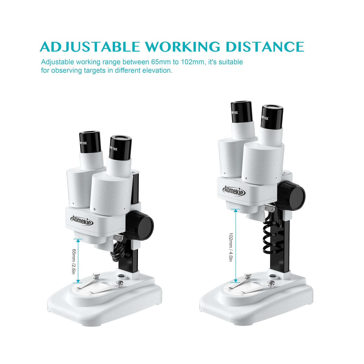 Aomekie adjustable IPD (55–75 mm) fits different users for better alignment.