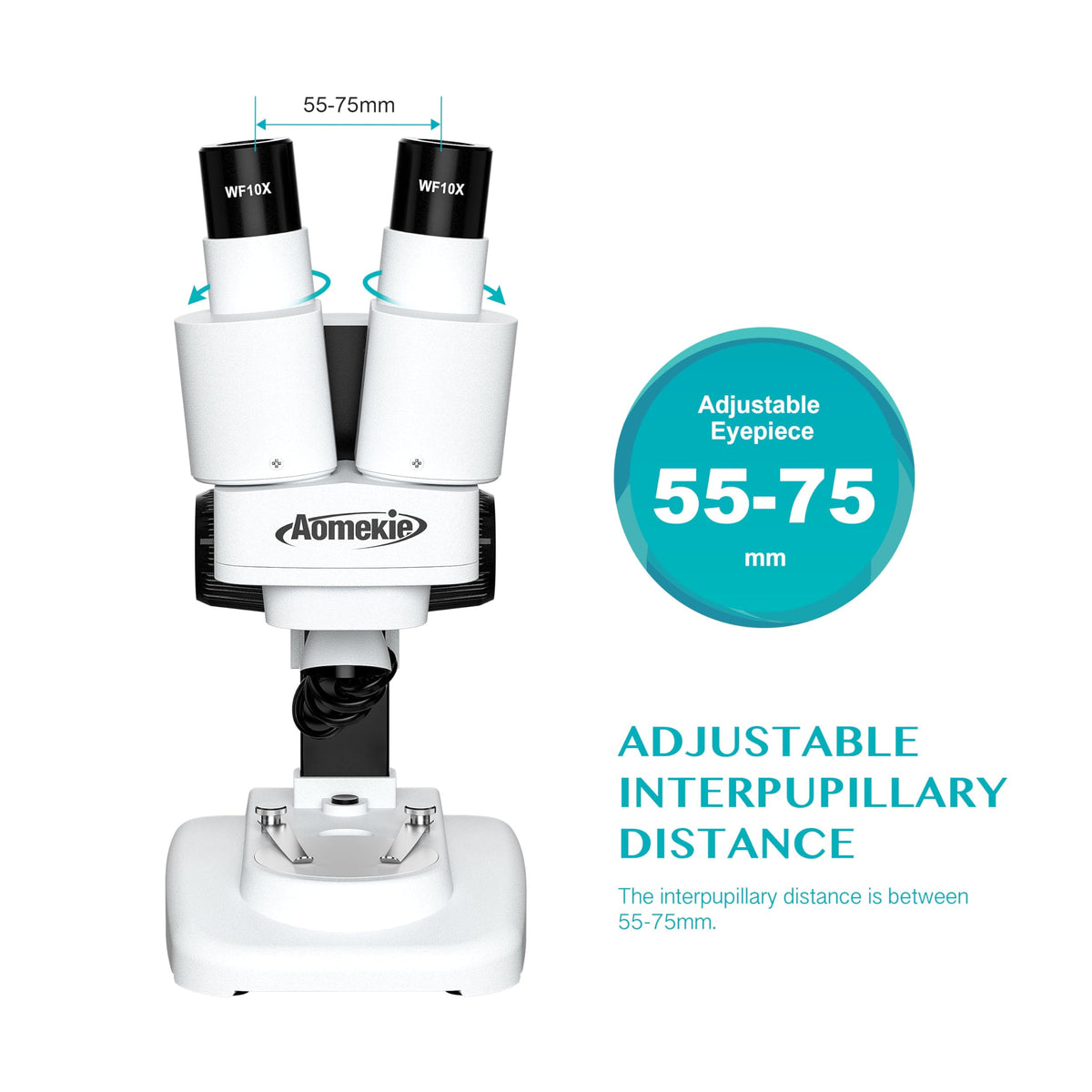 Aomekie binocular viewing supports both eyes for comfortable long use.