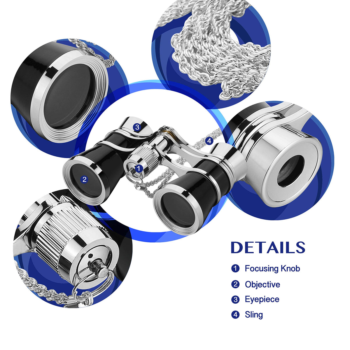 Aomekie opera glasses compact design fits bags, perfect on the go.