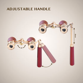 AOMEKIE opera glasses held in hand showing size and lightweight benefit