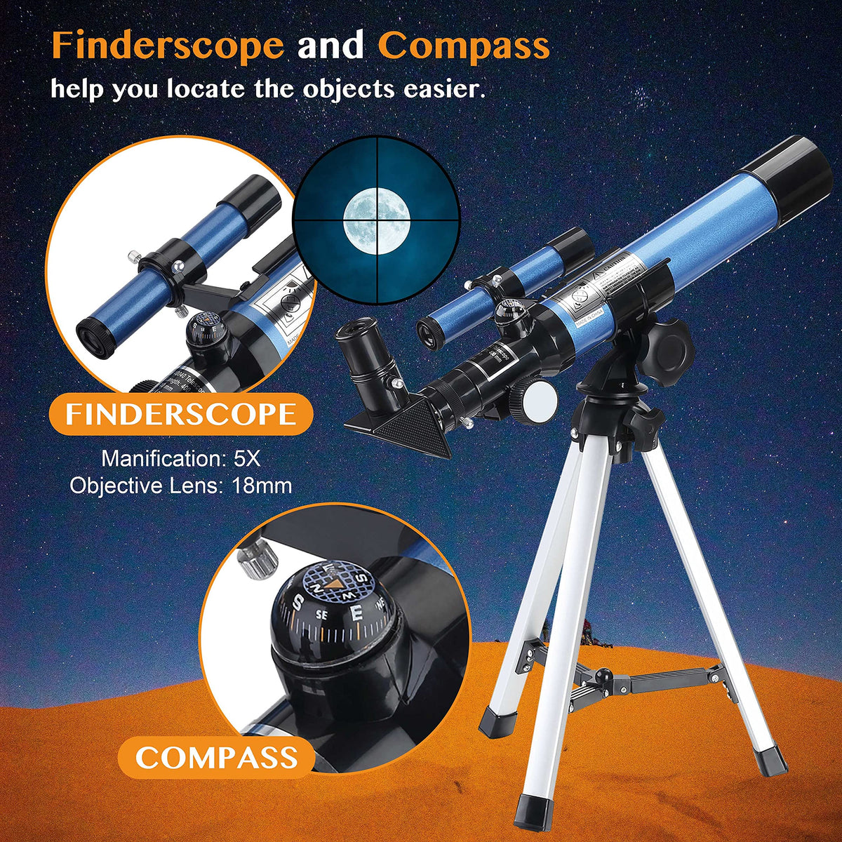 AOMEKIE tabletop tripod demonstrating stable aluminum base and height