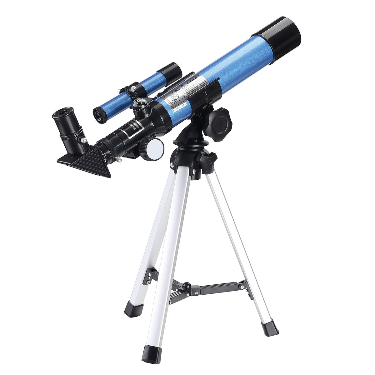 AOMEKIE telescope front view showing compact design and easy portability