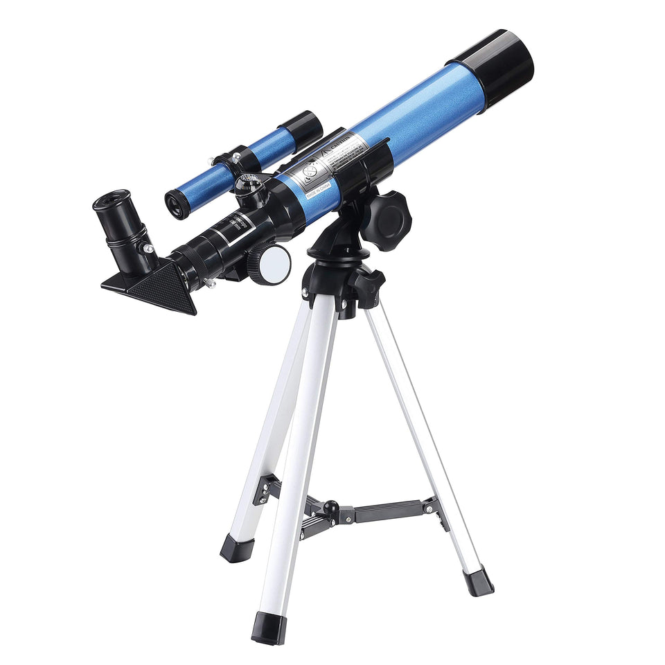 AOMEKIE telescope front view showing compact design and easy portability