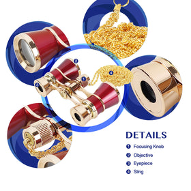 AOMEKIE women opera glasses, elegant style for stage events.