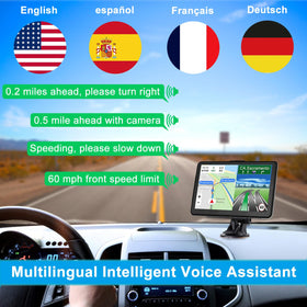 Aonerex touchscreen displaying map, clear route guidance benefit