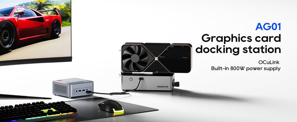 AOOSTAR AG01 OCuLink interface enables fast data transfer to GPUs