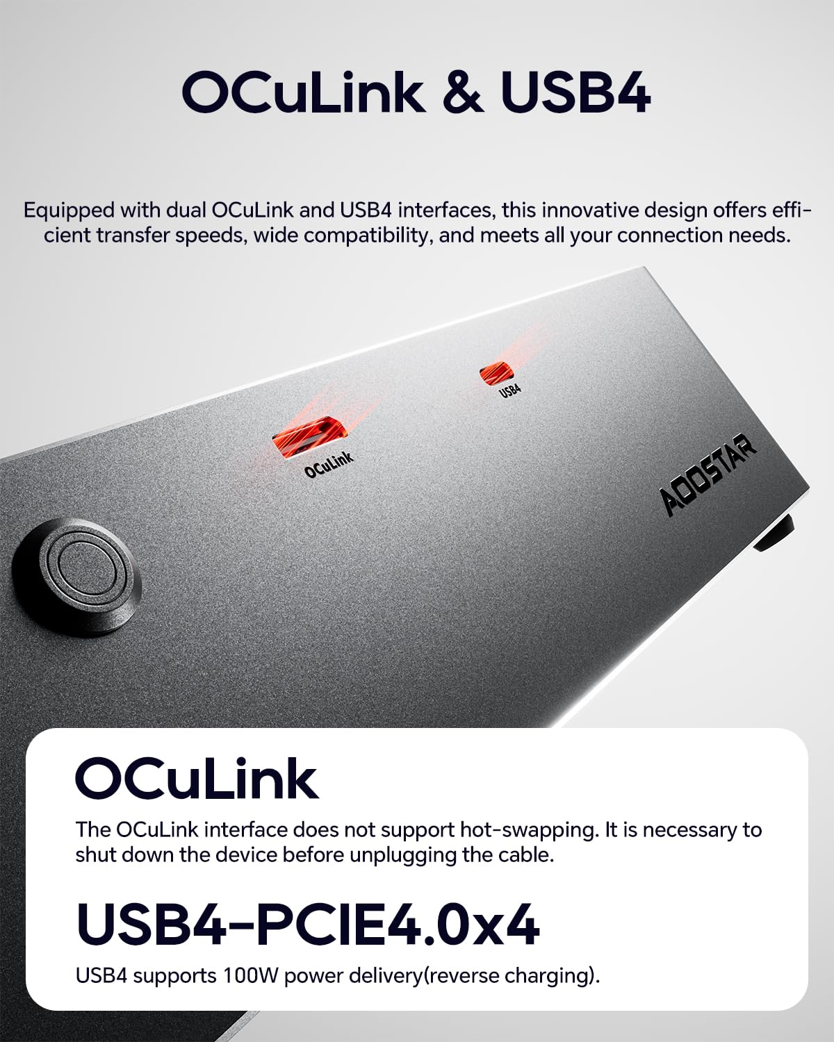 AOOSTAR AG02 aluminum chassis highlights heat dissipation