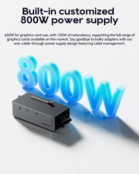 AOOSTAR AG02 EGPU Dock open aluminum frame for durability and cooling