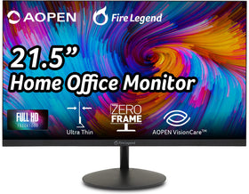 AOPEN 22SA2Q ultra-thin design enhances a sleek desk setup