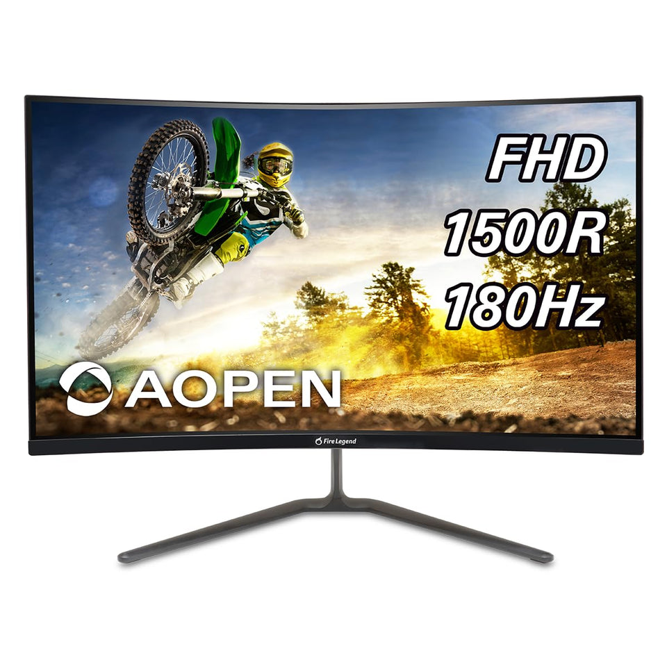 AOPEN 27HC5R curved monitor front view for immersive gaming action