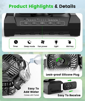 Aopircs back ports and hook detail showing USB output and versatile mounting