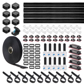 AORUICN cable-management kit under desk neatly organizes wires for a tidy workspace.