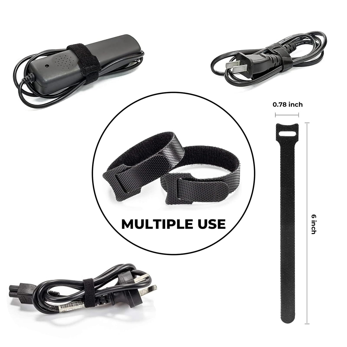 AORUICN reusable ties let you cut to size for flexible layouts.