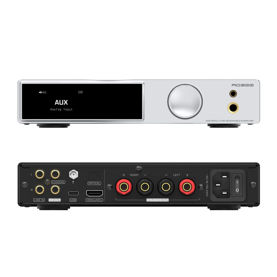 AOSHIDA AO300 PRO front panel with controls for precise listening.