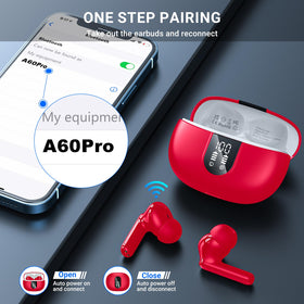 Aoslen charging case provides extended listening with clear LED indicators.