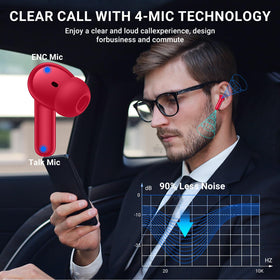 Aoslen four ENC microphones improve voice clarity in noisy settings.