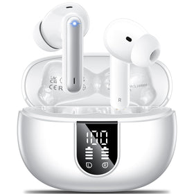 Aoslen wireless earbuds case with LED display shows charge level at a glance.