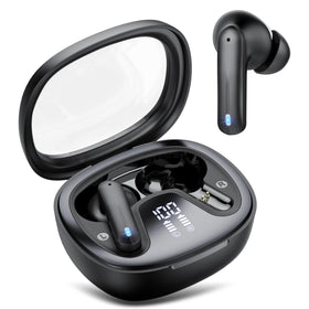 AOSRAU charging case open showing easy access and quick pairing on the go.
