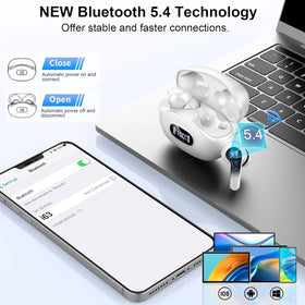AOSRAU earbuds with four ENC mics for clear calls in noisy environments.