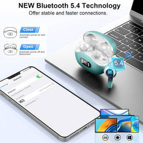 AOSRAU earbuds featuring four ENC mics for crystal-clear calls in noisy environments.