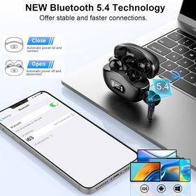 AOSRAU earbuds with four ENC mics ensure clear calls in busy settings.