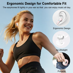 AOSRAU IP7 waterproof earbuds resist sweat, rain, and dust.